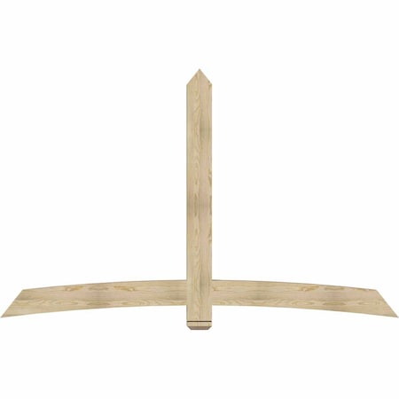 Ekena Millwork Bellingham Rough Sawn Timber Gable Bracket, Douglas Fir, 96"W x 60"H x 4"D x 6"F, 15/12 Pitch GBW096X60X0406BEL00RDF